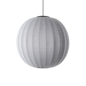 KW75 SI LED Made by Hand Knit-Wit Подвес Ø75 с серым тканевым абажуром LED