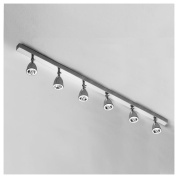 N066 Tekna LILLEY SHADE ON RAIL 6 - светодиодный (1500 мм) потолочный светильник
