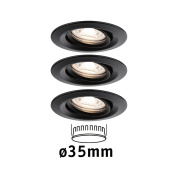 93083 LED Recessed luminaire Nova Mini Coin Basic Set Swivelling Встраиваемые светильники Paulmann