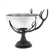 109168 Bowl Barford on base gunmetal/nickel finish лоток Eichholtz