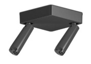 CCL02-1 Grau Clear SPOT DUO BLACK/BLACK Накладной спот черный