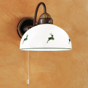 настенный светильник с металлическим абажуром