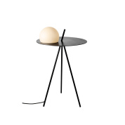 уличный торшер для террас с шаровым рассеивателем на металлических ножках