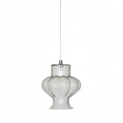 люстра с прозрачным стеклянным плафоном