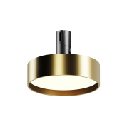 трефазный потолочный светильник золотого цвета с цилиндрическим корпусом для шинопровода