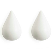 331515 Normann Copenhagen Drop It настенные вешалки каплевидной формы белые, набор 2 шт