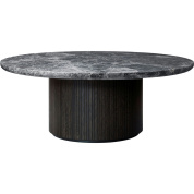 журнальный столик с круглой мраморной столешницей на цилиндрической опоре