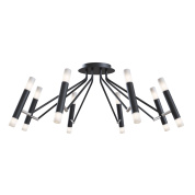 потолочная люстра черного цвета с несколькими источниками света