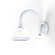 настенный светильник с купольным плафоном на белом кронштейне