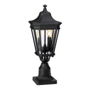 FE-COTSLN3-M-BK Feiss Cotswold Lane двухламповый уличный фонарь на пьедестале с классическим многогранным корпусом