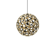 768 David Trubridge Floral Подвесной светильник из фанеры чёрного цвета с внутренней отделкой Ø40