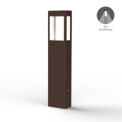 садовый боллард коричневого цвета с прямоугольным корпусом