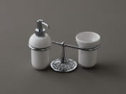 Decor Керамический дозатор мыла для ванной / держатель для зубных щеток BLEU PROVENCE