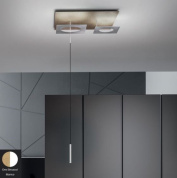 PETRA-S3OEBI Icone Petra SOSPENSIONE 41+13W 3000K ORO ETRUSCO -BIANCO Одинарный подвес