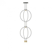 SPLIADP4OONELED Axo Light Liaison маленькая подвесная люстра черного цвета с кольцевыми элементами