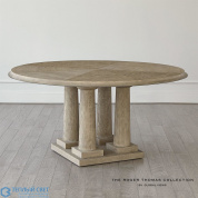 Titian Dining Table-Grey Sandblasted Oak-60 Top Global Views стол