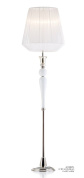 торшер с высоким основанием и текстильным абажуром