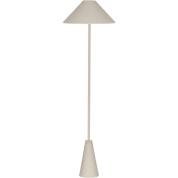 напольная лампа с абажуром цвета глины на металлической опоре