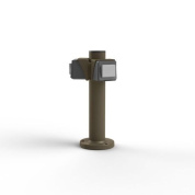 уличная розетка на стойке песочного оттенка