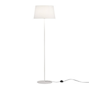 напольный светильник с текстильным абажуром, корпус белый