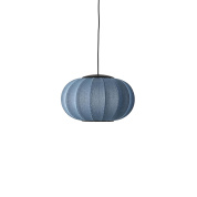 KWO45 BS LED Knit-Wit Made By Hand Подвесной светильник с овальным абажуром синего цвета с LED