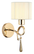 настенное бра с тканевым абажуром золото