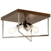 Tanis 3 Light Flush Mount Auburn Stained потолочный светильник 52094AUB Kichler