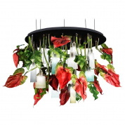 FLOWER POWER RED ANTHURIUM ROUND потолочный светильник, VGnewtrend