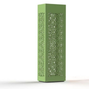 садовый столбик зелёного цвета с перфорированным алюминиевым корпусом