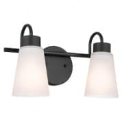 Erma 14" 2 Light Vanity Light Black настенный светильник 55125BK Kichler