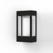 уличное настенное бра прямоугольной формы чёрного цвета