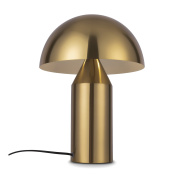 настольная лампа с куполообразным абажуром и латунным корпусом
