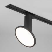 трековый светильник с плоским круглым светодиодным модулем для однофазного шинопровода