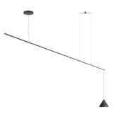 567011/1Z Vibia North подвесной светильник чёрный с плоским плафоном