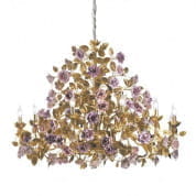 Marie antoinette 12 light chandelier - gold & pink люстра, Villari