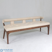 Moderno Bench-Ivory Marble Leather Global Views скамейка