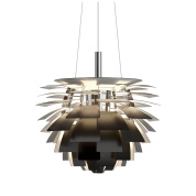 подвесной светильник с многослойным плафоном из комбинированных металлических сегментов