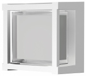 настенный накладной светильник квадратного профиля с матовым стеклом