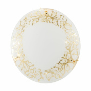 потолочный светильник круглый с орнаментом золотого цвета