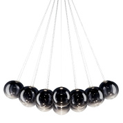 дизайнерская люстра с дымчатыми элементами из стекла