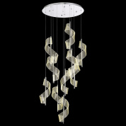 подвесная люстра с горизонтальными дисками золото