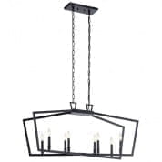 Abbotswell 8 Light Linear Chandelier Black люстра 43494BK Kichler