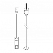 FTL35 F HE DOWN-UP - CABLE SUSPENSION SINGLE 1,6m Delta Light ILP