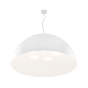 подвесной светильник белого цвета с округлым корпусом