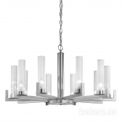 Kolarz Raggio 6009.81050 люстра сусальное серебро прозрачный ø100cm высота 57.5cm макс. высота 165cm 10 ламп e14