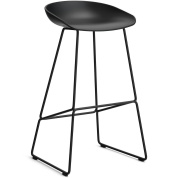 AA076-D168-AA51 Hay About A Stool барный стул на металлическом основании с черным сиденьем