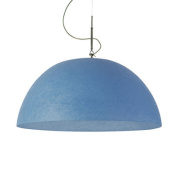 подвесная люстра полусферической формы голубого цвета