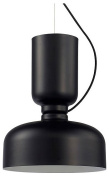 подвесной светильник с глянцевым корпусом чёрного цвета и расширенным основанием