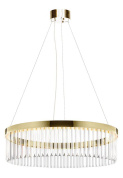 подвесная кольцевая люстра с вертикальными стеклянными элементами