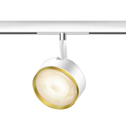 трековый светильник белого цвета с цилиндрическим корпусом и рассеянным светом для магнитной трековой системы